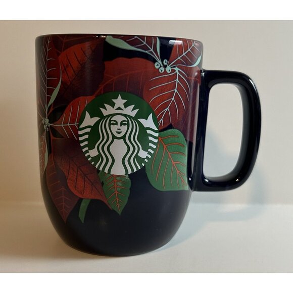 Starbucks Other - Starbucks Holiday Coffee Cup Mug Christmas Poinsettia Festive Thailand 12 Ounces